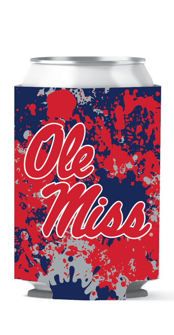 Ole Miss Can Coozie - Splatter