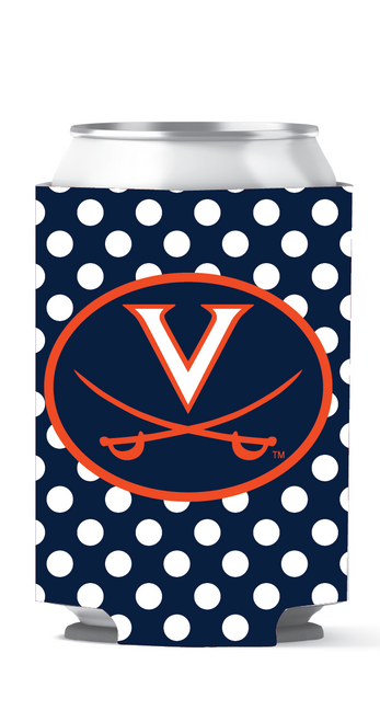 Virginia Can Coozie - Dots