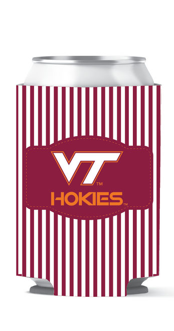 Virginia Tech Can Coozie - Seersucker