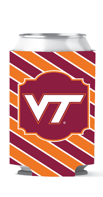 Virginia Tech Can Coozie - Stripes