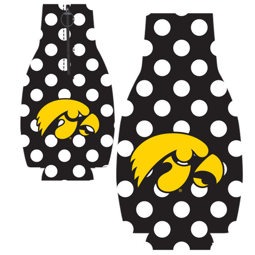 Iowa Bottle Coozie - Dots