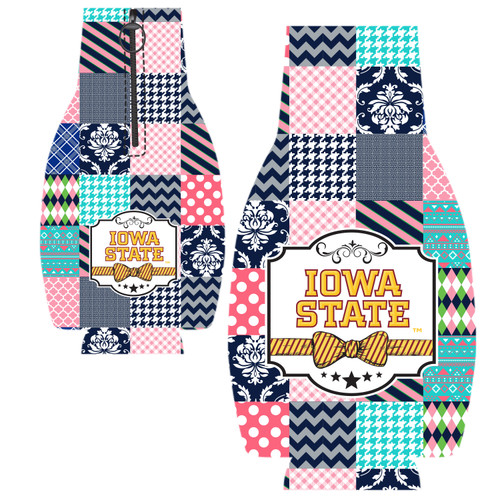 Iowa State Bottle Coozie - Quilted