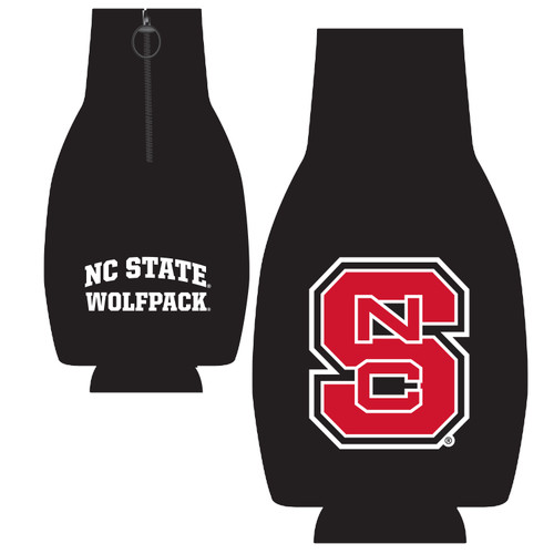 North Carolina State Bottle Coozie - Black