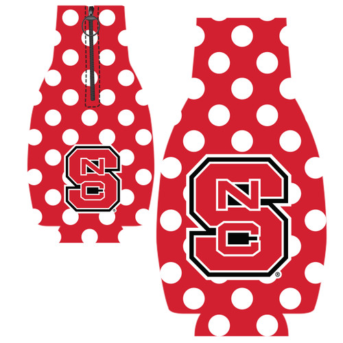 North Carolina State Bottle Coozie - Dots