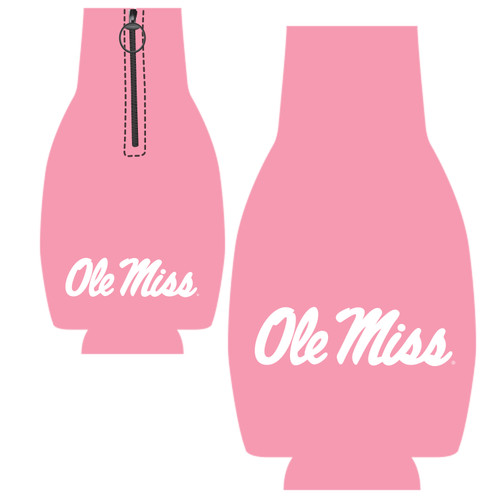 Ole Miss Bottle Coozie - Pink