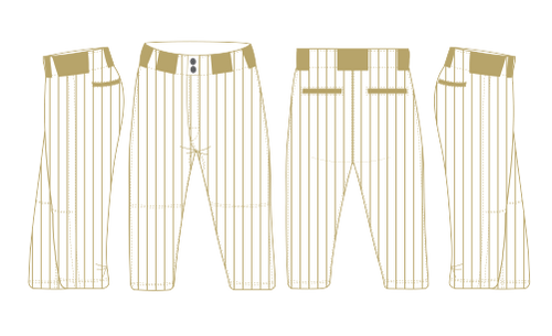 Vegas Gold Pinstripe Baseball Pants Knickers