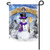 East Carolina Snowman with Broom Garden Flag