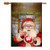 Wisconsin Santa with Ornament House Flag