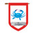 Blue Crab Personalized House Flag