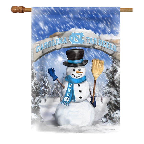 North Carolina Snowman with Broom House Flag