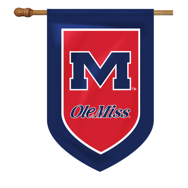 Ole Miss Shield House Flag