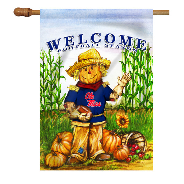 Ole Miss Scarecrow House Flag