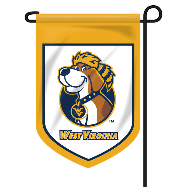 West Virginia Shield Garden Flag - Dog