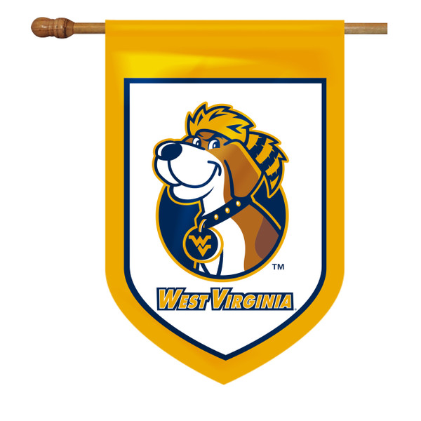 West Virginia Shield House Flag - Dog