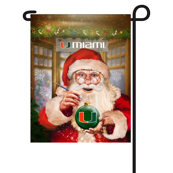 Miami Santa with Ornament Garden Flag