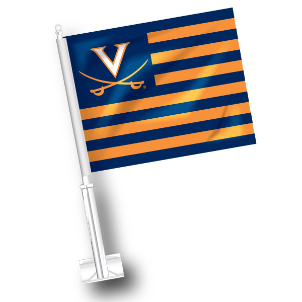 Virginia Car Flag - American