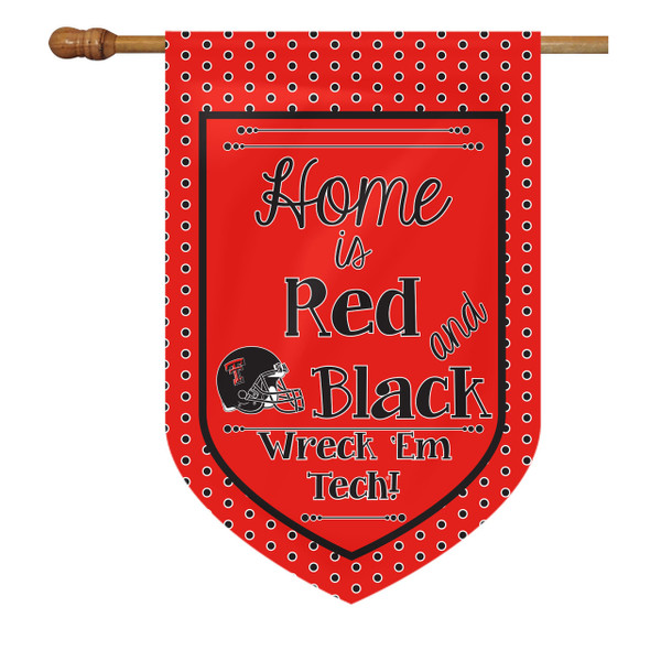 Texas Tech House Flag - Home Is