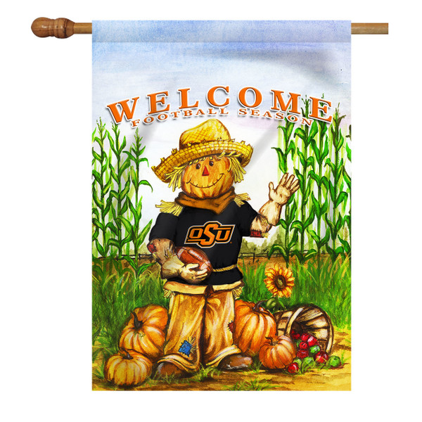 Oklahoma State Scarecrow House Flag