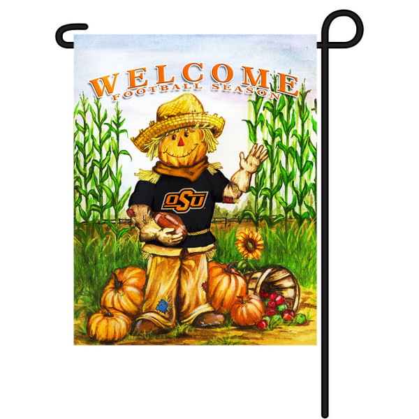 Oklahoma State Scarecrow Garden Flag