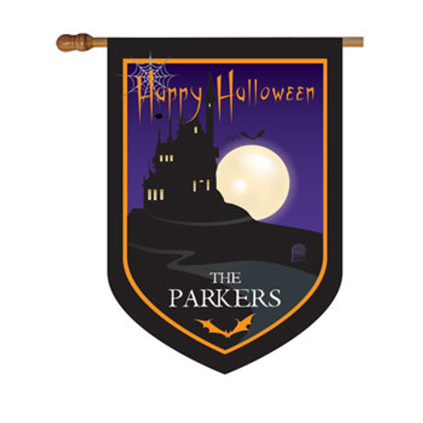 Halloween House Personalized House Flag