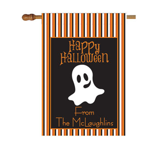 Halloween Ghost Personalized House Flag