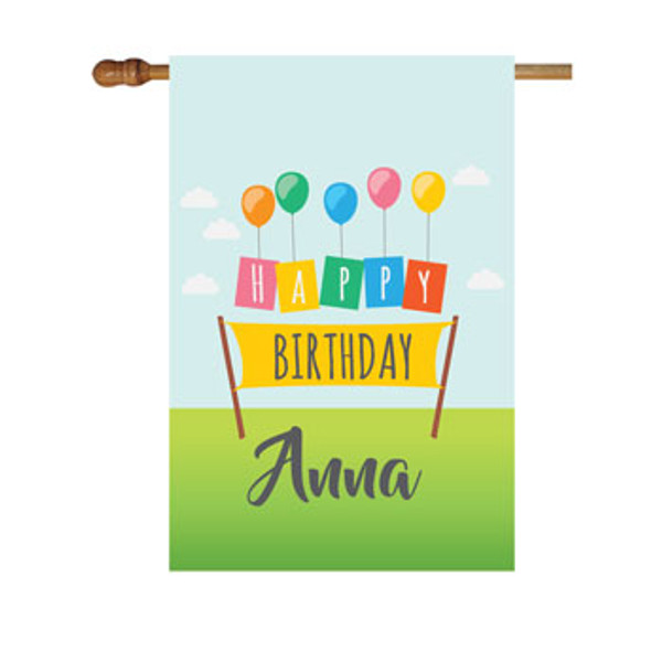 Birthday Personalized House Flag