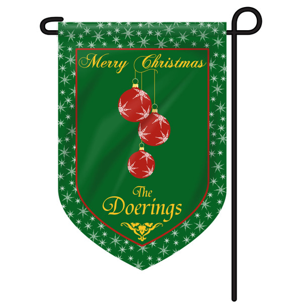 Christmas Ornament Personalized Garden Flag