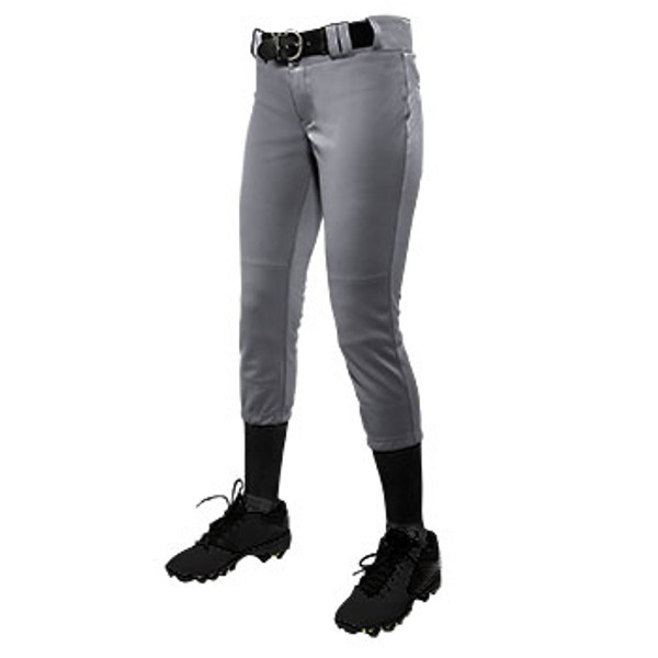 Ladies and Girls Gray Softball Pants