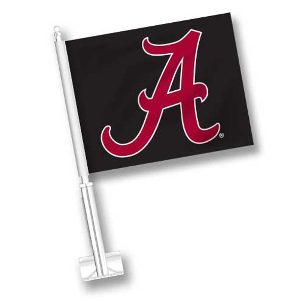 Alabama Car Flag - Script A Black