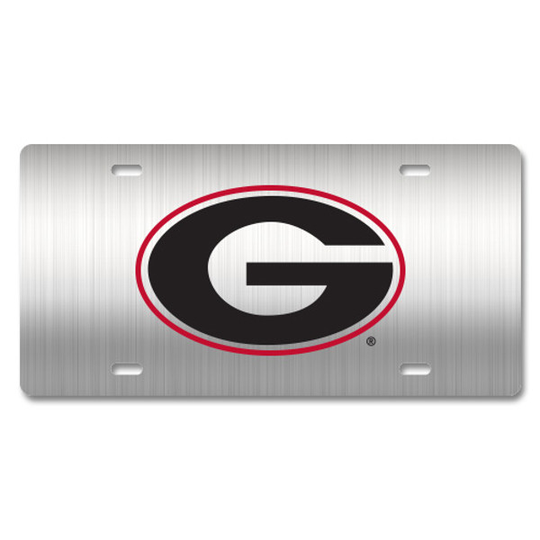 Georgia Metal License Plate - Silver