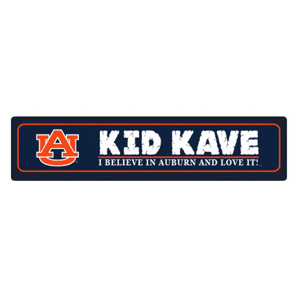 Auburn 4"x18" Metal Sign - Kid Kave