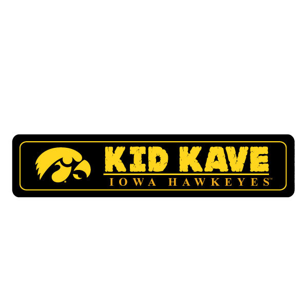 Iowa 4"x18" Metal Sign - Kid Kave