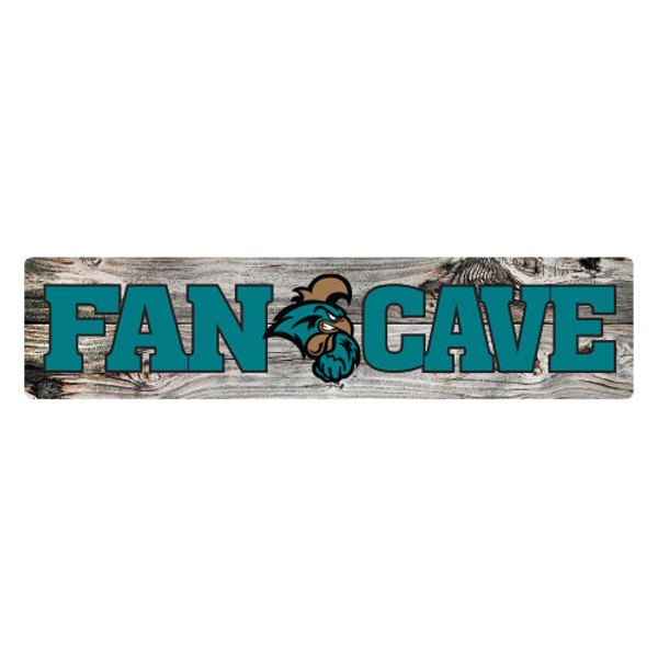 Coastal Carolina 4"x18" Metal Sign - Fan Cave