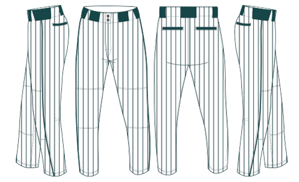 Philly Green Pinstripe Baseball Pants Full Length