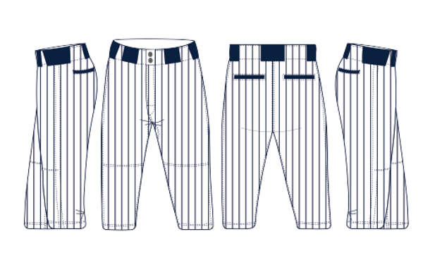 Navy Pinstripe Baseball Pants Knickers