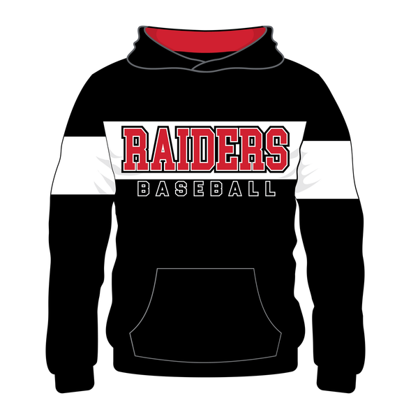 Raiders Baseball Hoodie with White Stripe