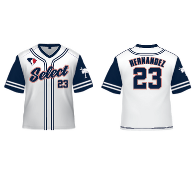 SC Select Baseball Jersey - Graphite Pinstripe Design - JayMac