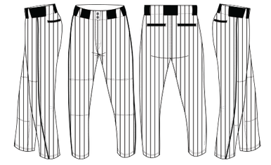 SC United Purple Pinstripe Baseball Pants - JayMac Sports Products