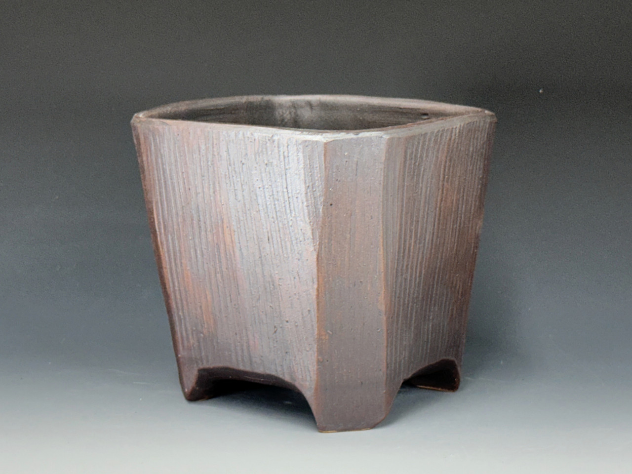 Bonsai Pot, Unglazed Square Cascade, 5 ½