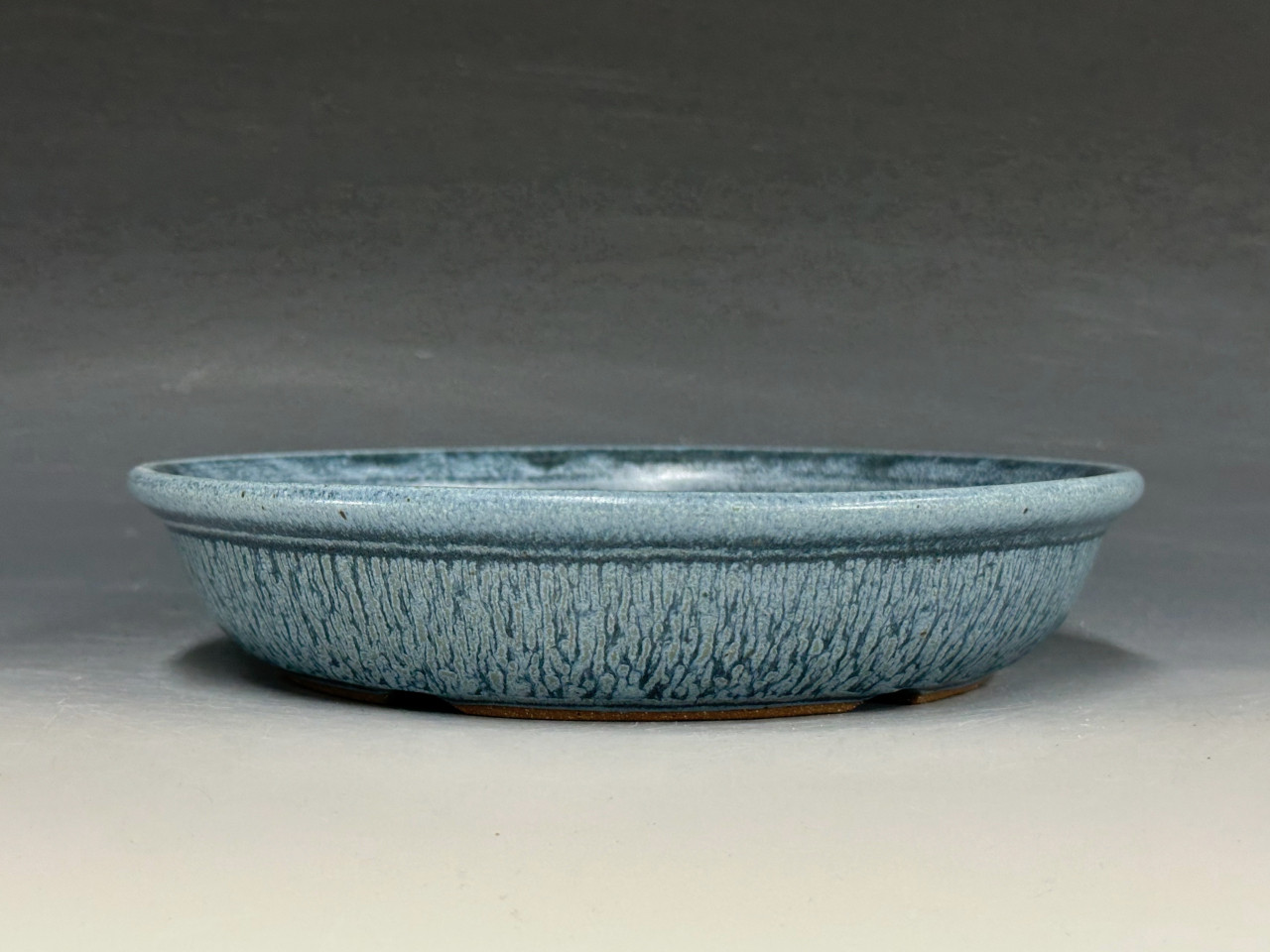 Round shallow handmade bonsai pot, Iker Bonsai Pots, Artisan, Ohio