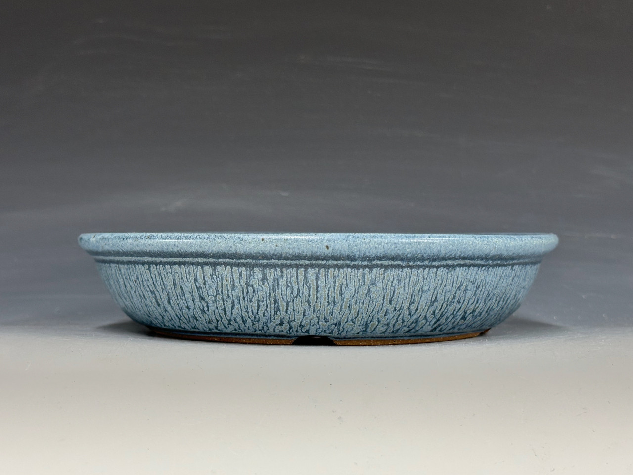 Round shallow handmade bonsai pot, Iker Bonsai Pots, Artisan, Ohio