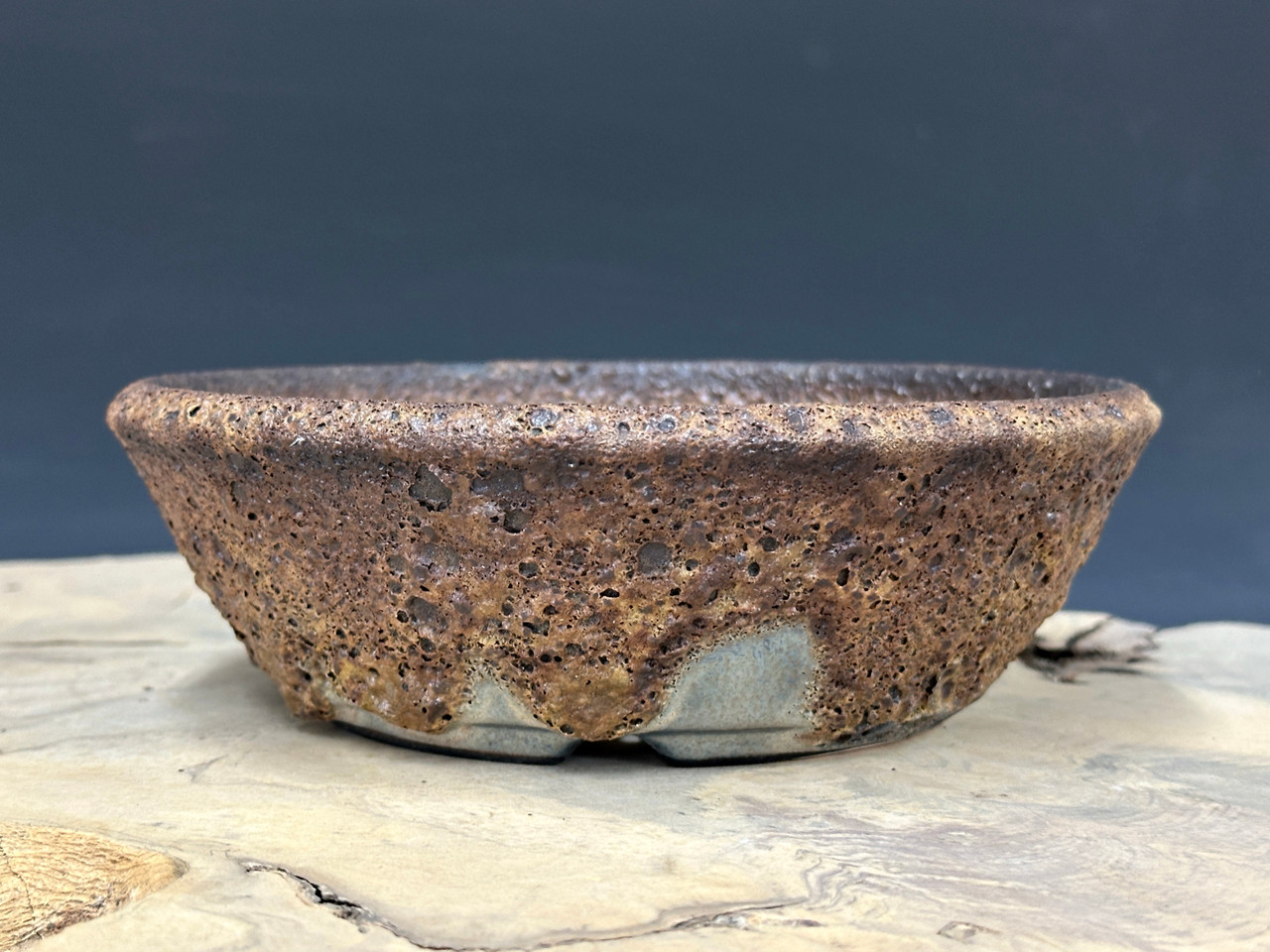 Bonsai Pot, Lava Rim, 7 5/8