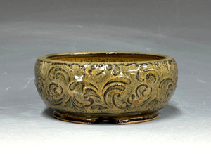 Bonsai Pot, Textured, 4 1/2" dia 25085