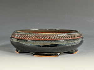 Bonsai Pot, Textured,  7 1/4" dia 25206