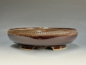 Bonsai Pot, Incised Rim, 8 5/8" dia 25257