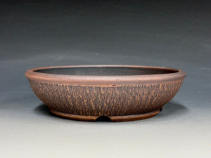 Bonsai Pot, Unglazed,  Textured,  7 3/8" 25606
