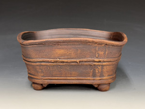 Primitive Square, Cloud Feet, Unglazed, 7" sq, 8 1/2" diagonally, 25453