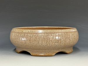Bonsai Pot,  Cracked Finish, Glazed,  8 1/2" 25526