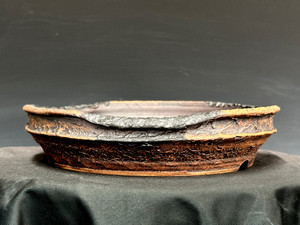 Bonsai Pot, Primitive Literati Style, Unglazed,  8 3/4" 26094
