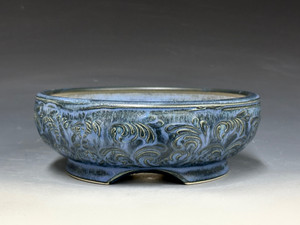 Bonsai Pot, handmade by Iker Bonsai Pots, 6 5/8" dia 26260